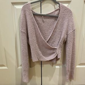 Free People Wrap Sweater - Lavender